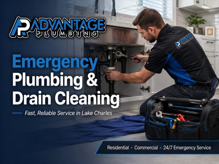Advantage Plumbing emergency plumbing and drain cleaning service in Lake Charles