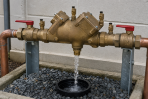 backflow preventer dripping discharging water lake charles