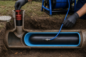 use drains while pipe lining cures lake charles
